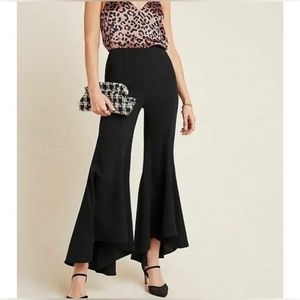 NWT NEVER BEEN WORN Anthropologie Black Zinnia Flare Pants Trousers
